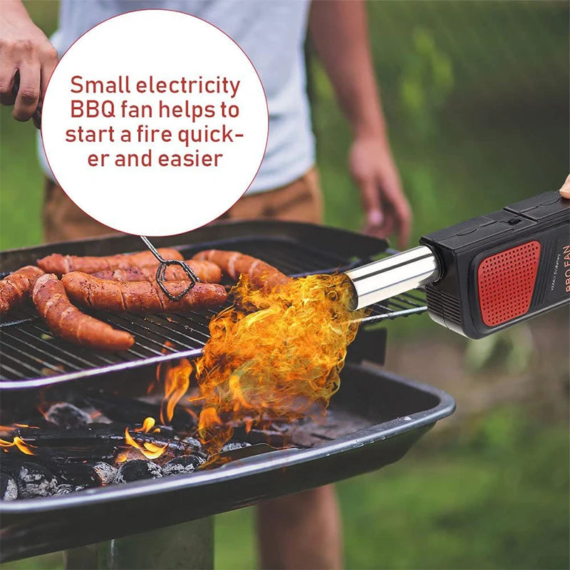 Portable Electric BBQ Air Blower – Handheld Charcoal Grill Fan & Fire Bellows – Ideal for Lighting Barbecues & Campfires