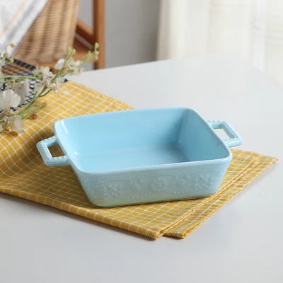Ceramic Baking Dish blue 22cm16.5cm5cm
