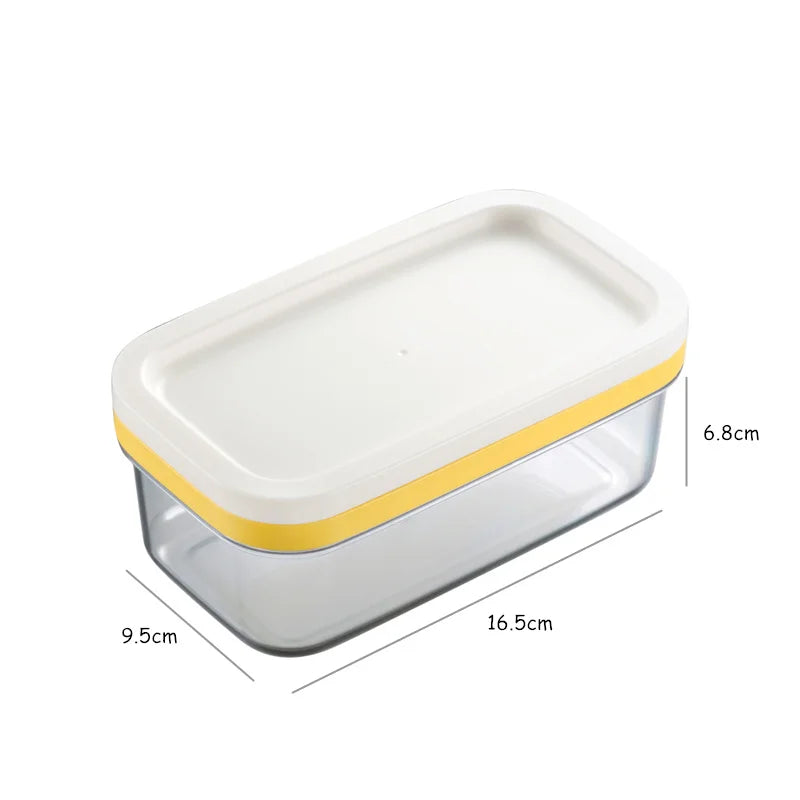 Stainless Steel Butter Dish with Lid & Cutter – Rectangle Butter Keeper & Container – Perfect for Storing & Slicing Butter in the Fridge