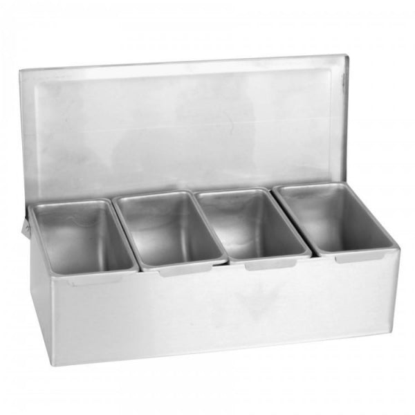 Stainless Steel Condiment 4 Compartments Default Title