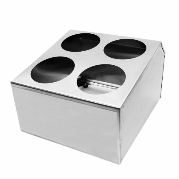 Stainless Steel Cutlery Cylinder Holder Four Hole