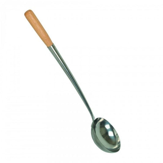 Stainless Steel Wok Ladle with Wooden Handle 235ml Default Title