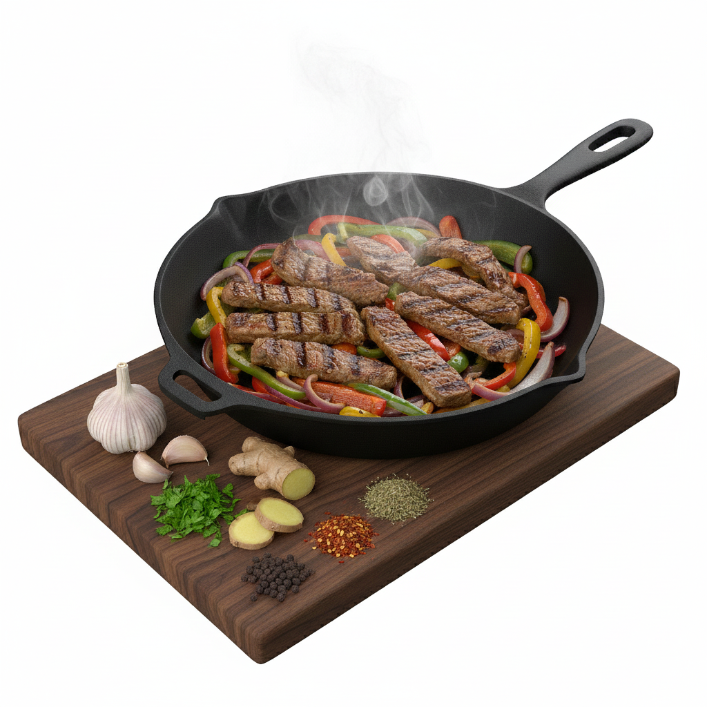 10 inch Cast Iron Frying Pan/Skillet, Pre-Seasoned, Induction Friendly, Non-Stick Pan, Black