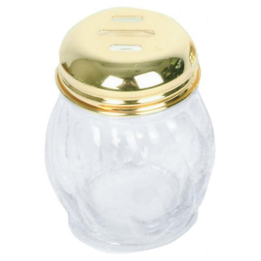 Swirl Glass Cheese Shaker Slotted