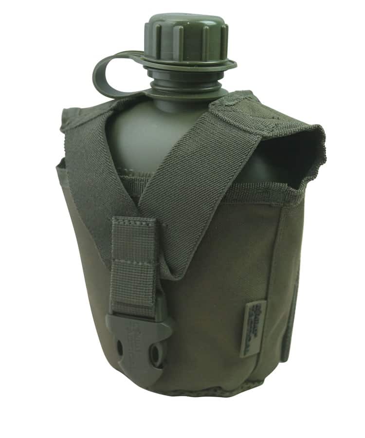 Tactical Water Bottle with MOLLE Attachments