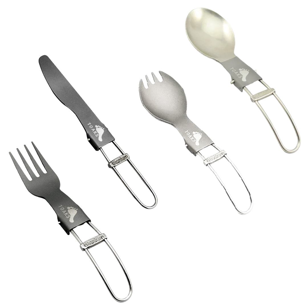 Folding Titanium Eating Cutlery