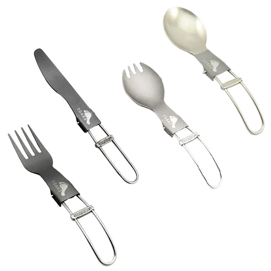 Folding Titanium Eating Cutlery