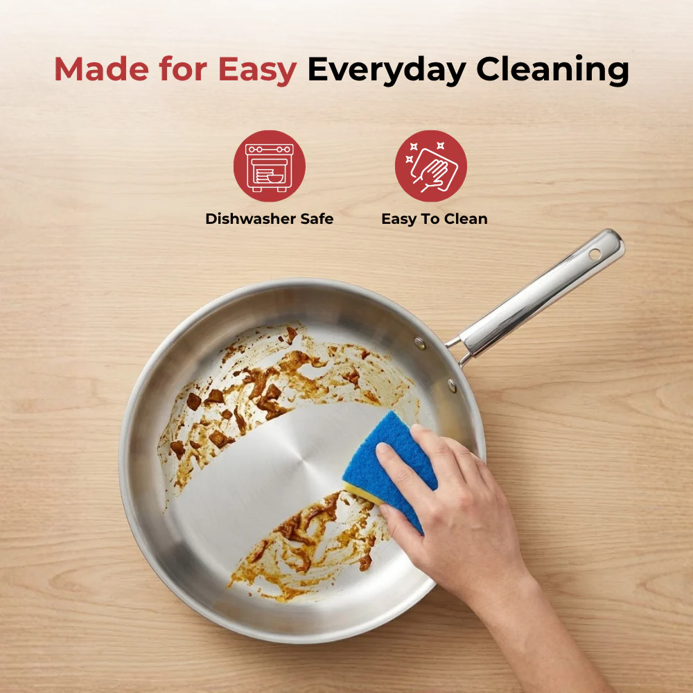 Stainless Steel Fry Pan Induction Bottom