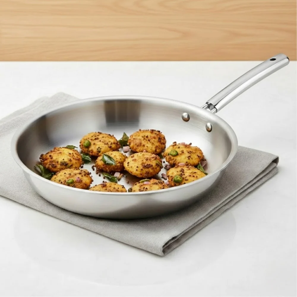 Stainless Steel Fry Pan Induction Bottom