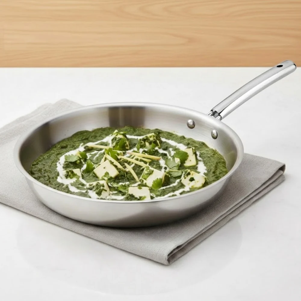 Stainless Steel Fry Pan Induction Bottom 26cm