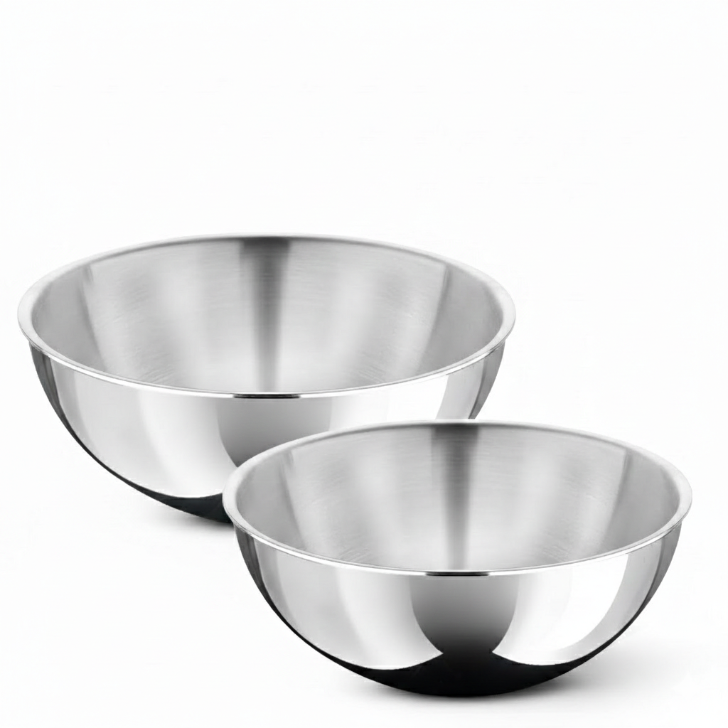 Tri-ply Stainless Steel 2 Pcs Tasra Set, 20 cm / 1.5 L & 22 cm /2.0 L Tasla Set, Even Heat Distribution