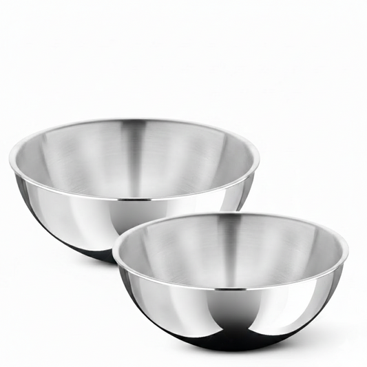 Tri-ply Stainless Steel 2 Pcs Tasra Set, 20 cm / 1.5 L & 22 cm /2.0 L Tasla Set, Even Heat Distribution