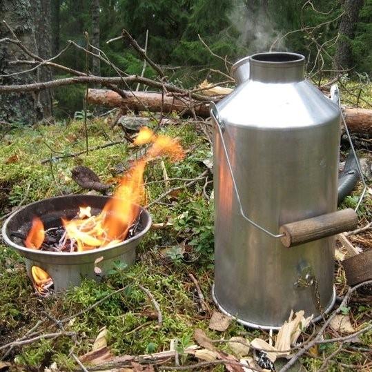Stainless Steel Wood-Fired Kettle and Cook Set 1.6L