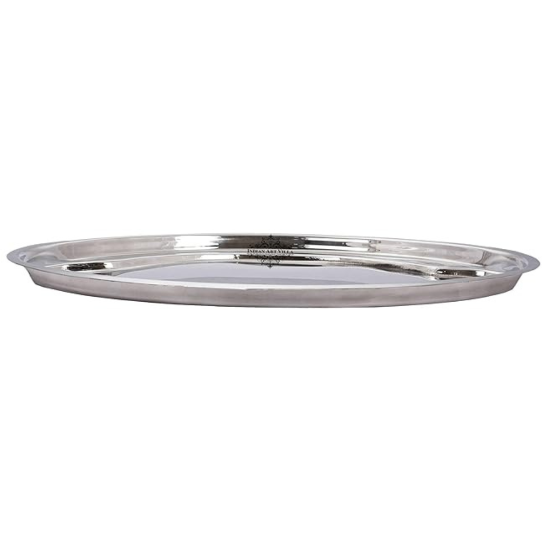 Steel Oval Plate, Serving Dishes Tableware Diameter- 16.8 inch