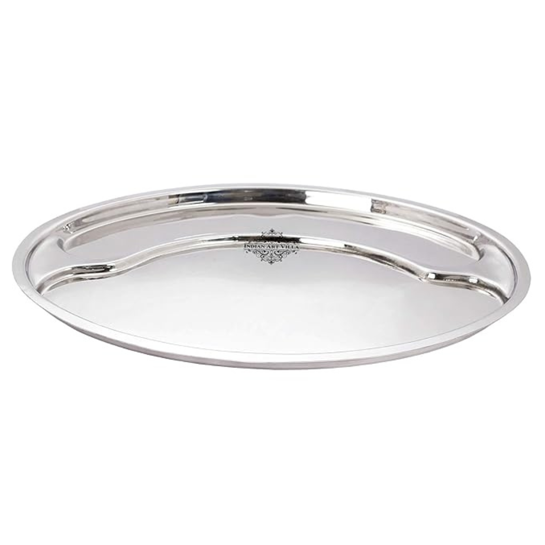 Steel Oval Plate, Serving Dishes Tableware Diameter- 16.8 inch