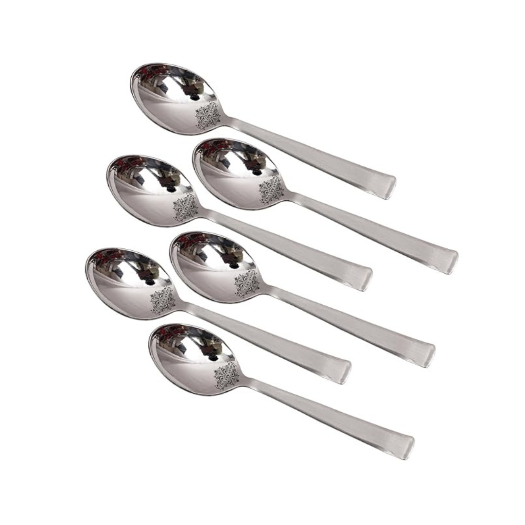 Matt Finsh Stainless Steel Cutlery Coffee Spoon Set 6 Pieces