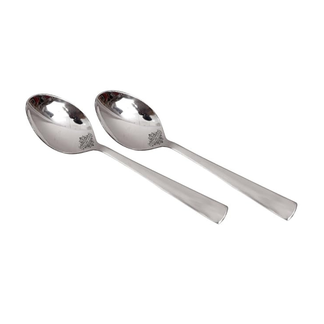 Matt Finsh Stainless Steel Table Spoon Cutlery Set, 2 Pieces