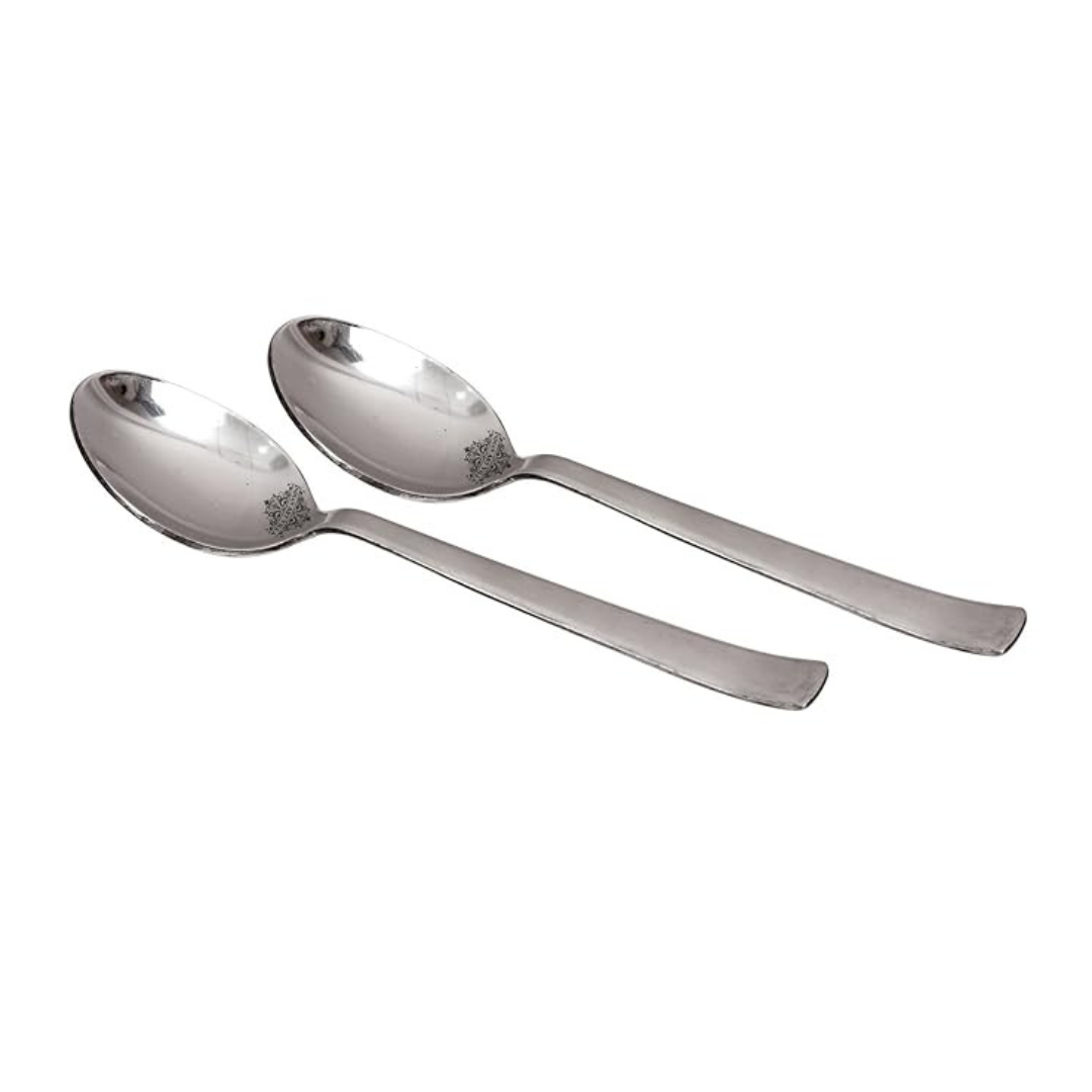 Matt Finsh Stainless Steel Cutlery Baby Spoon Set, 2 Pieces