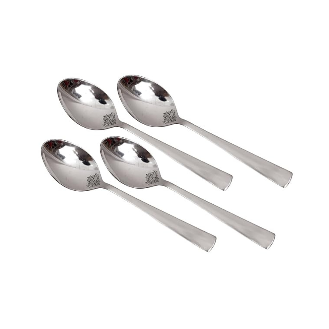 Matt Finsh Stainless Steel Table Spoon Cutlery Set, 4 Pieces
