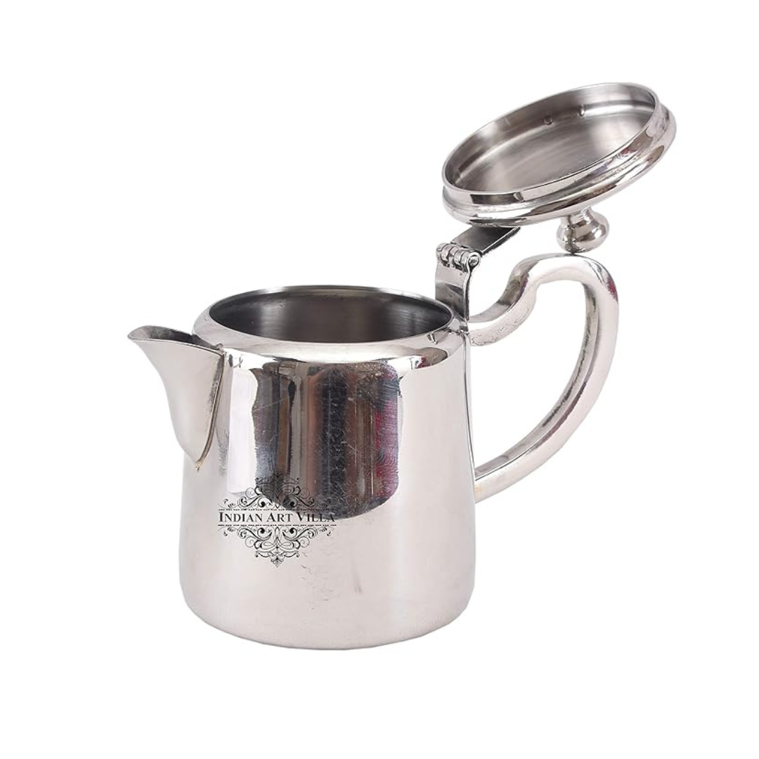 Steel Mughlai Design Tea Pot with Attach Lid