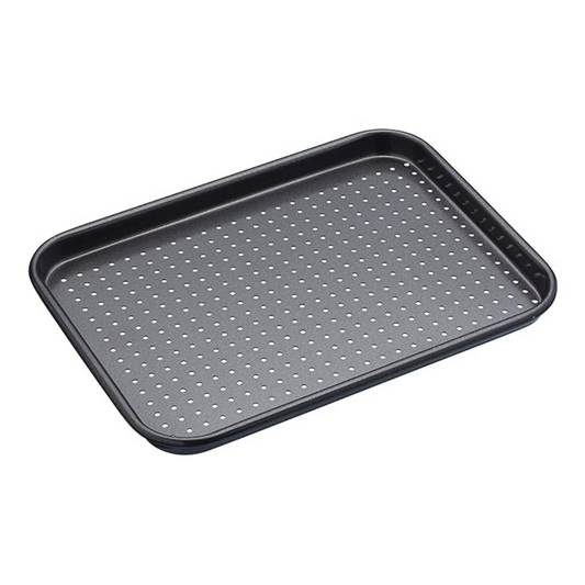 Crusty Bake Perforated Baking Tray PFOA Non Stick 18 cm, Grey