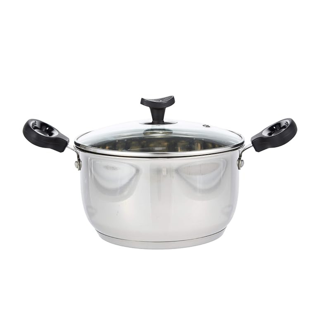 Stainless Steel Casserole with Glass Lid, 200 mm