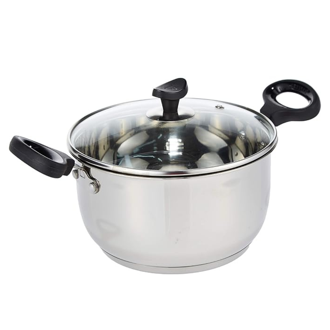 Stainless Steel Casserole with Glass Lid, 200 mm
