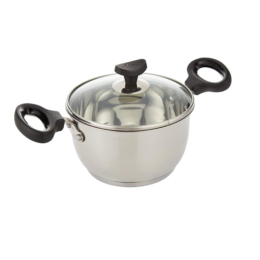 Stainless Steel Casserole with Glass Lid, 160 mm, 1.7 L