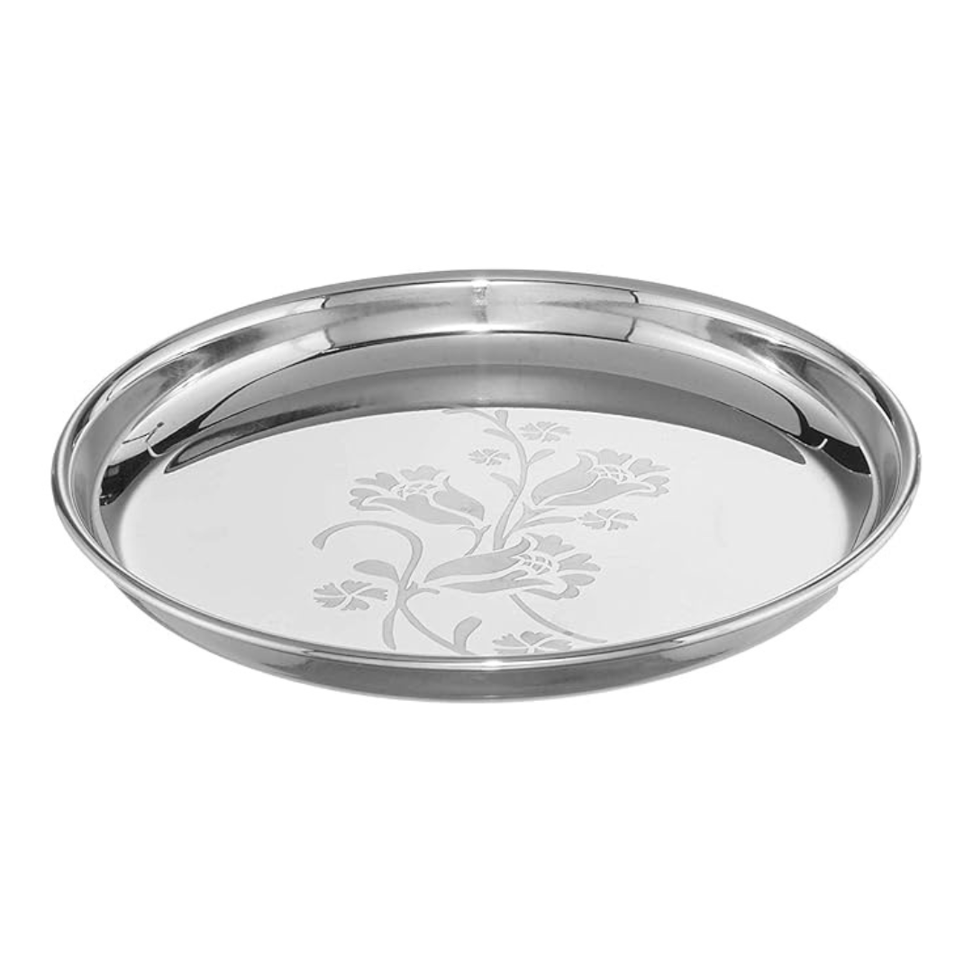 Stainless Steel 9 22G Lazer Etching Buffet Plate 20 cm