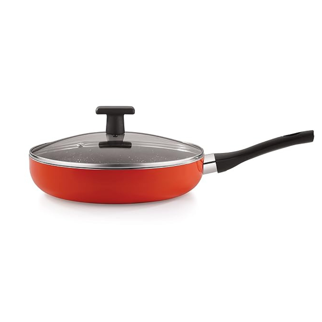 Non-Stick Deep Fry Pan with Glass Lid 22 cm