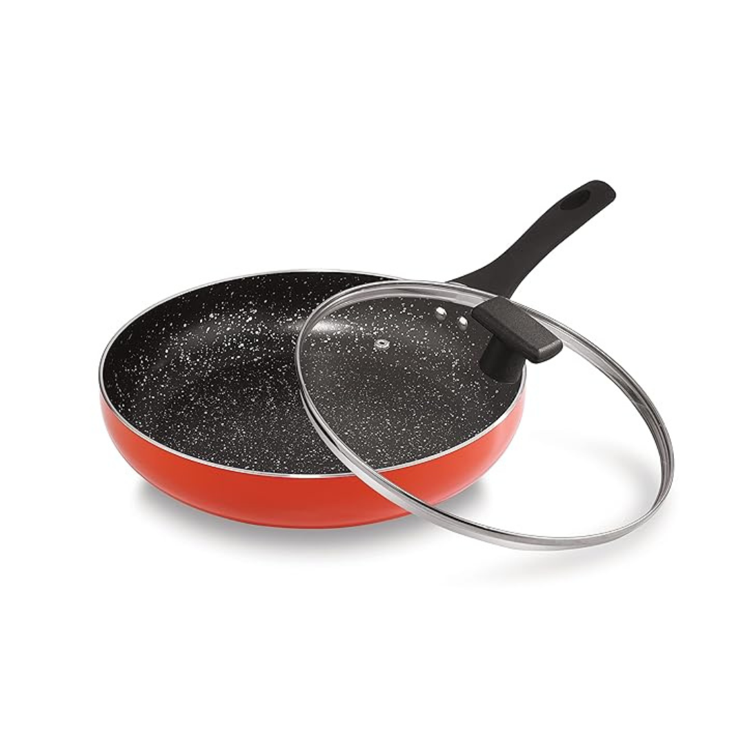 Non-Stick Deep Fry Pan with Glass Lid 22 cm