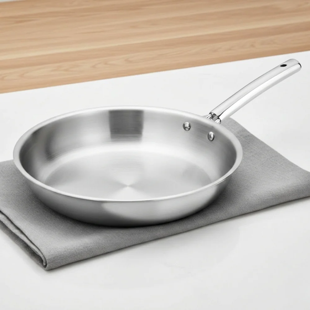 Stainless Steel Fry Pan Induction Bottom