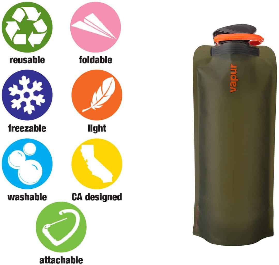 Wide Mouth 700ml Folding Water Bottle