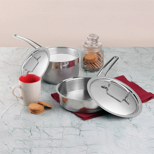 Stainless Steel Classique Deluxe Induction Friendly Cookware Set 2 Piece