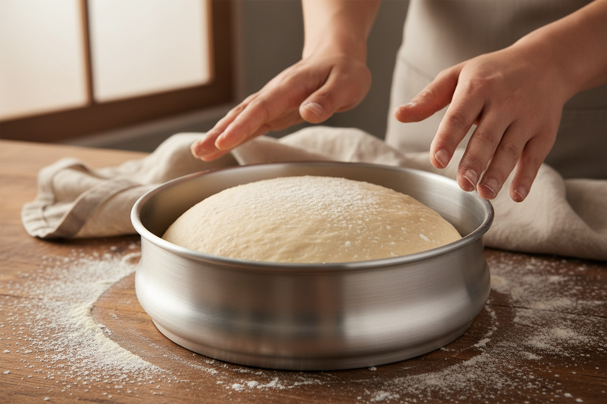 Stackable Aluminium Round Dough Pan 1.4L