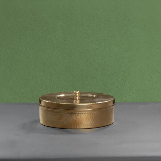 Traditional Brass Spice Box Masala Dabba Anjarai Petti