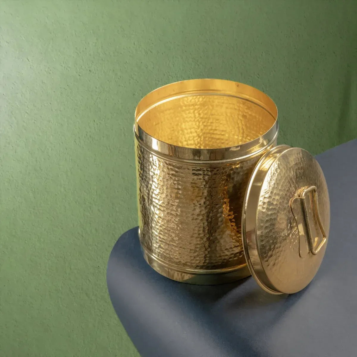 Brass Storage Pawali Drum Traditional Container - Small