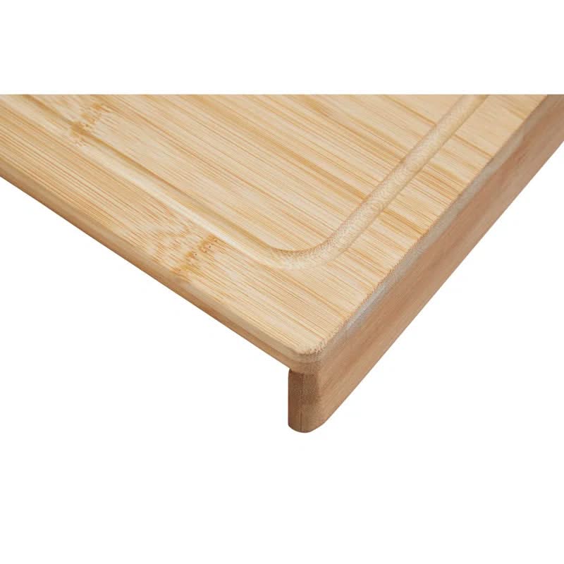 Premium Bamboo Solid Wood Chopping Board with Raised Edge