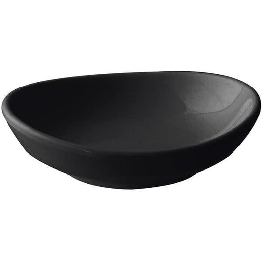 Classic Black Round Melamine Saucer 57ml - Pack of 12 Default Title