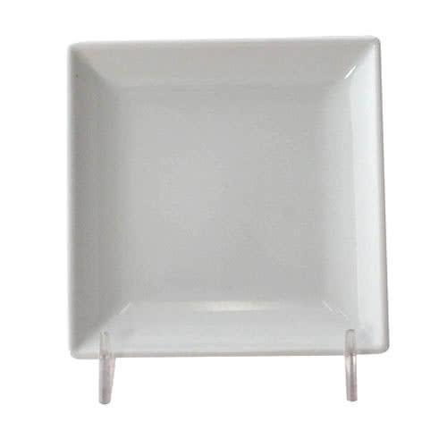 Classic White Square Melamine Plate 185mm - Pack of 12