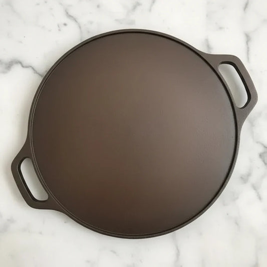 Cast Iron Tawa Smooth Finish Double Handle Induction Friendly