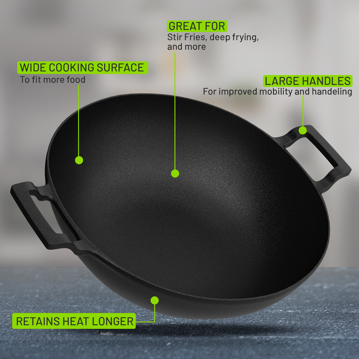 Pre Seasoned Cast Iron Kadhai