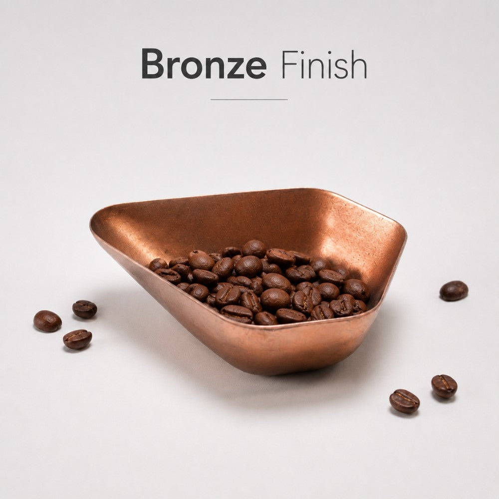 Stainless Steel Coffee Bean Dosing Dish Bronze