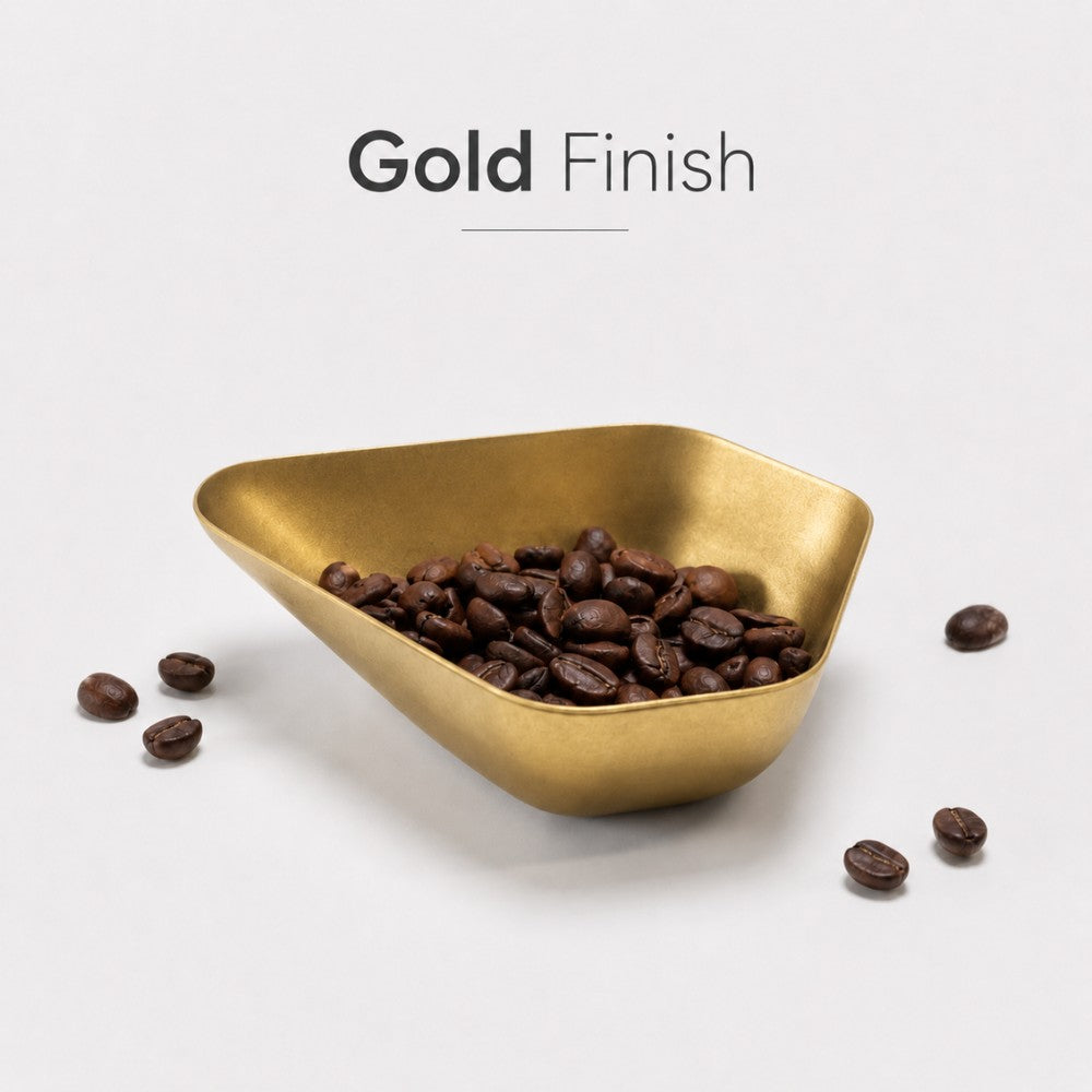 Stainless Steel Coffee Bean Dosing Dish Gold