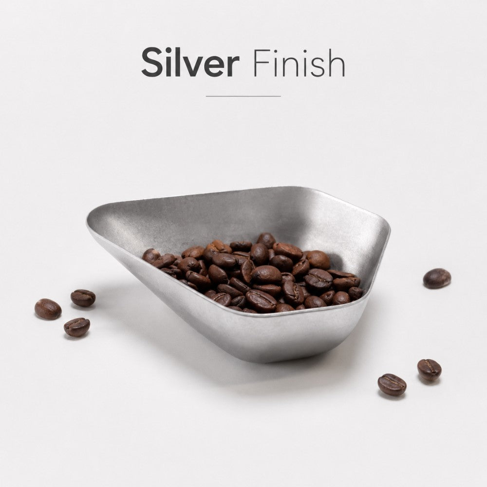 Stainless Steel Coffee Bean Dosing Dish Silver