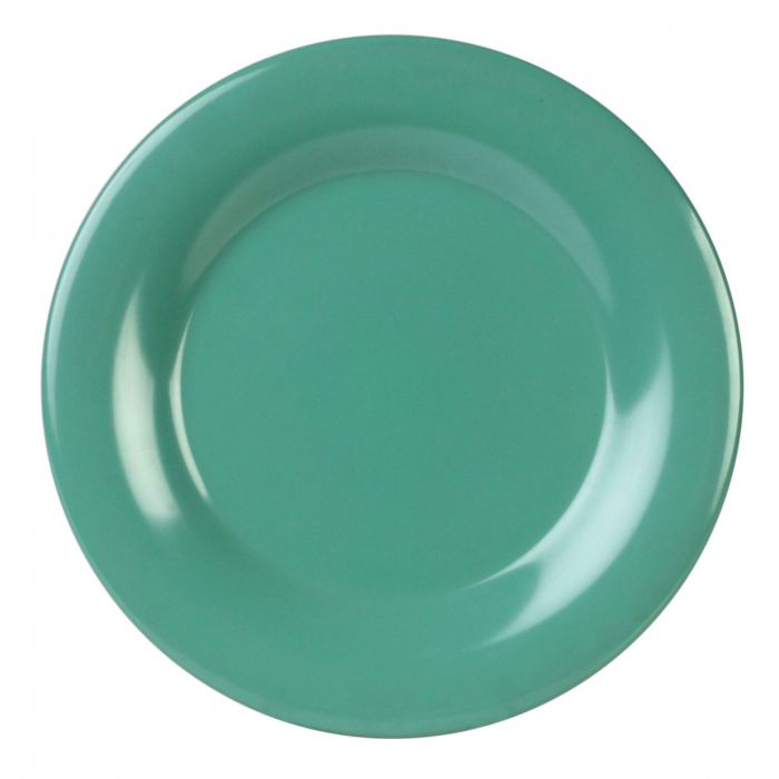 Wide Rim Melamine Plates - Pack of 12 Green