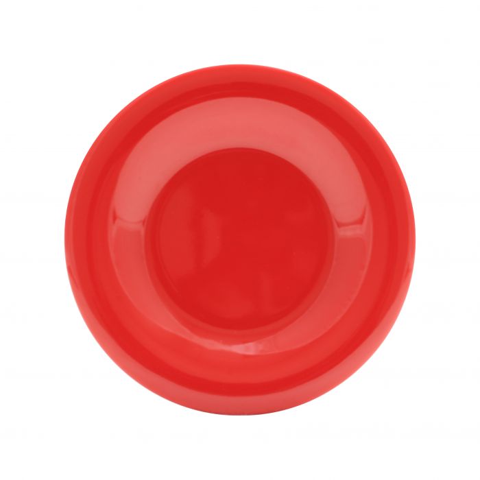 Wide Rim Melamine Plates - Pack of 12 Pure Red