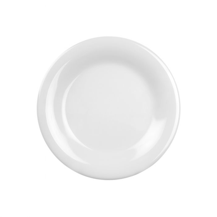 Wide Rim Melamine Plates - Pack of 12 White