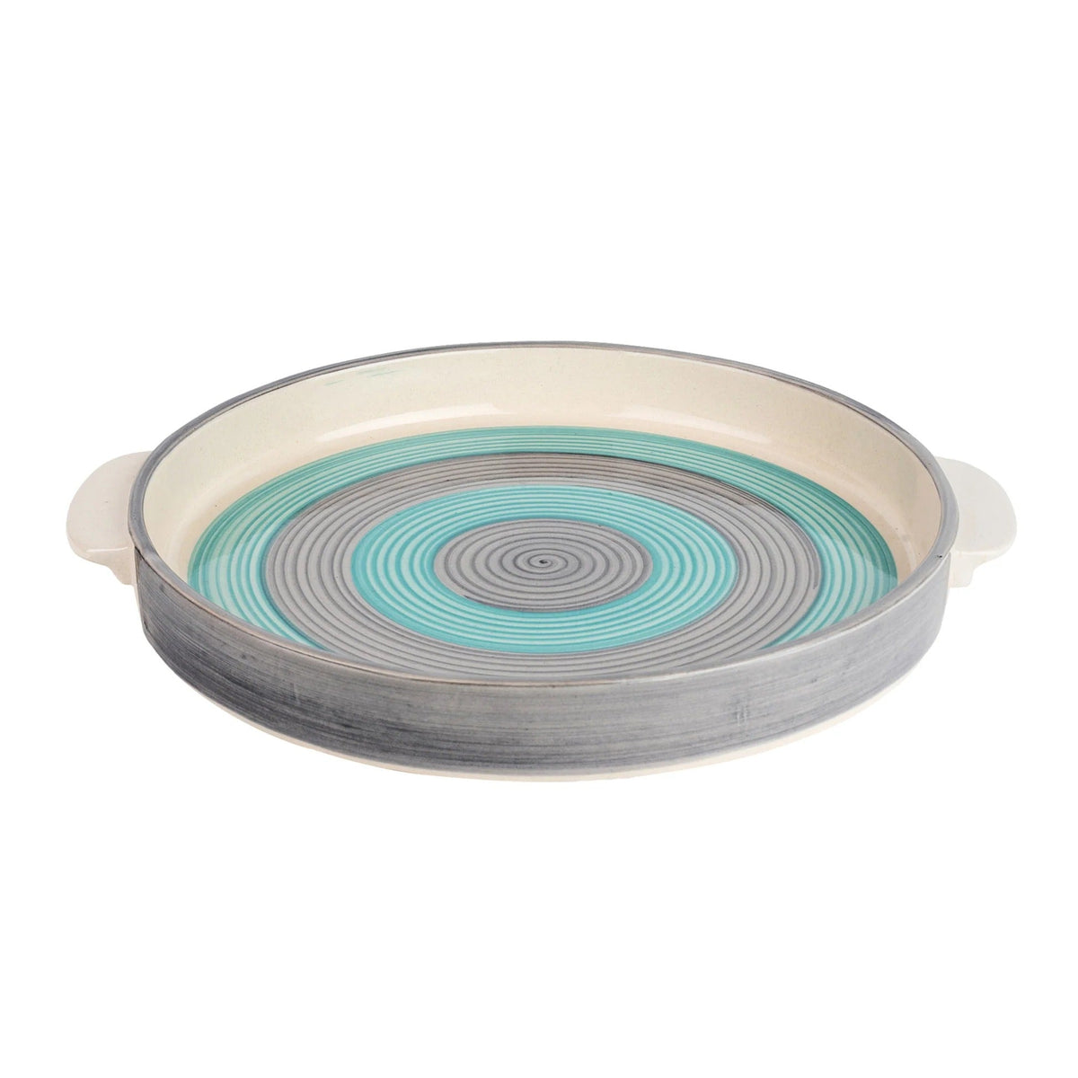 Ceramic Snack Plate 11 inch Microwave Safe Chip Resistant Serving Platter Variant 1