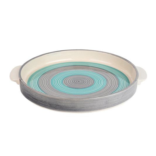 Ceramic Snack Plate 11 inch Microwave Safe Chip Resistant Serving Platter Variant 1